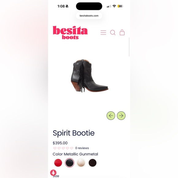 Besita Boots by Miron Crosby Spirit Gunmetal Booties *BRAND NEW*